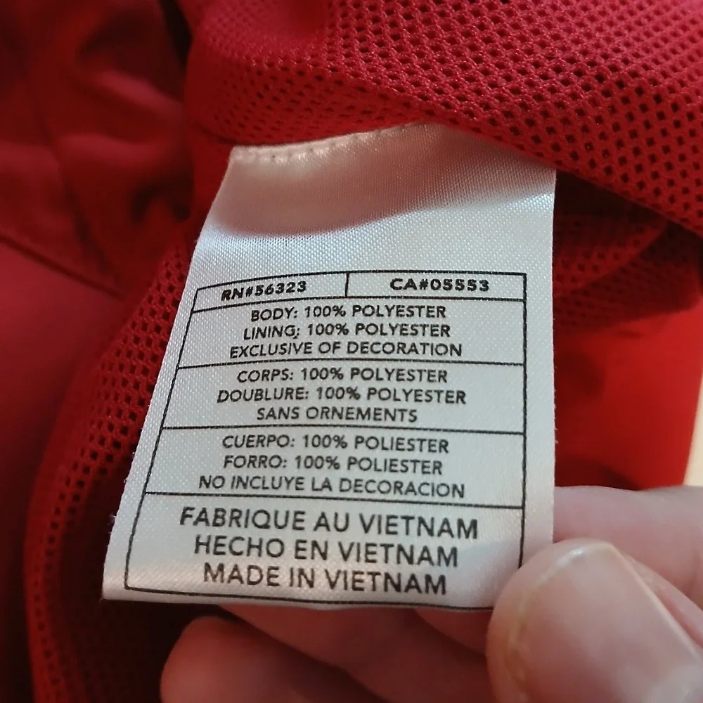 Nike Golf Mens Red Full Zip Windbreaker Jacket Large Lightweight Spring